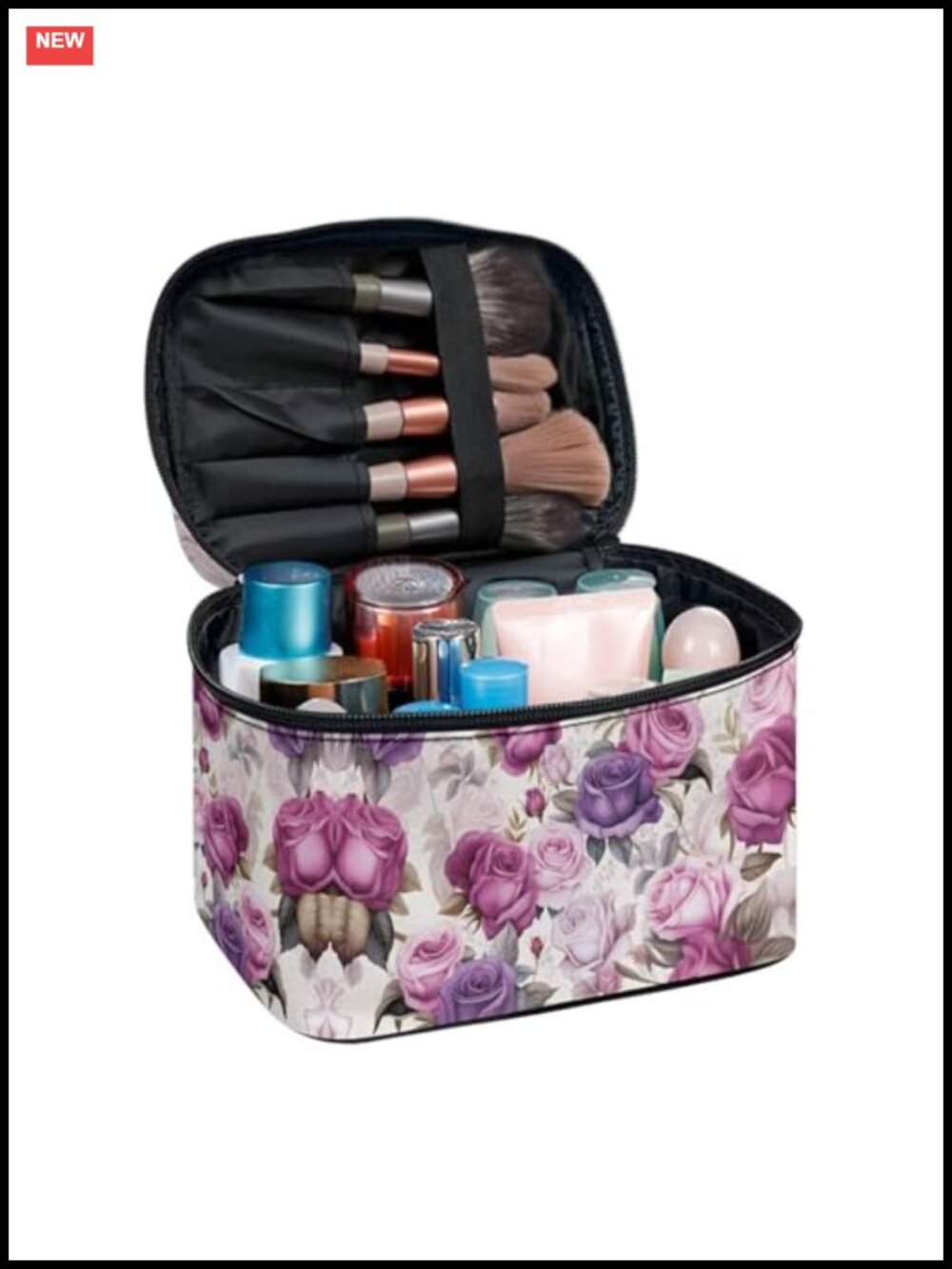 Large Capacity Travel Toiletry Bag with Hanging Hook - Polyester Makeup